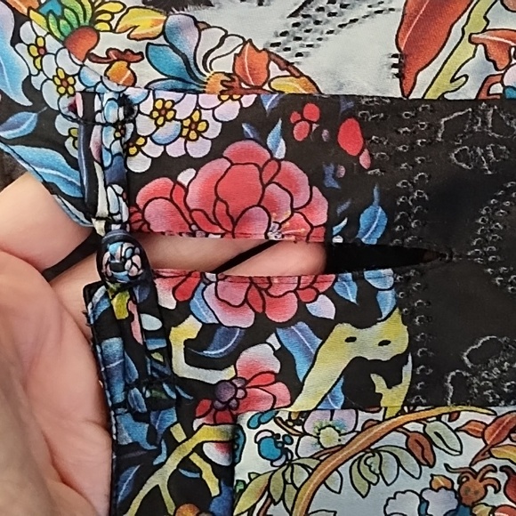 Citron Santa Monica rayon and silk tunic top size xl - Picture 4 of 9